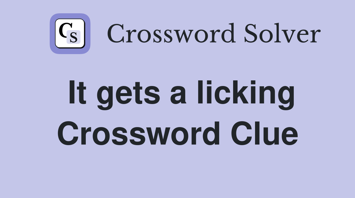 It gets a licking Crossword Clue
