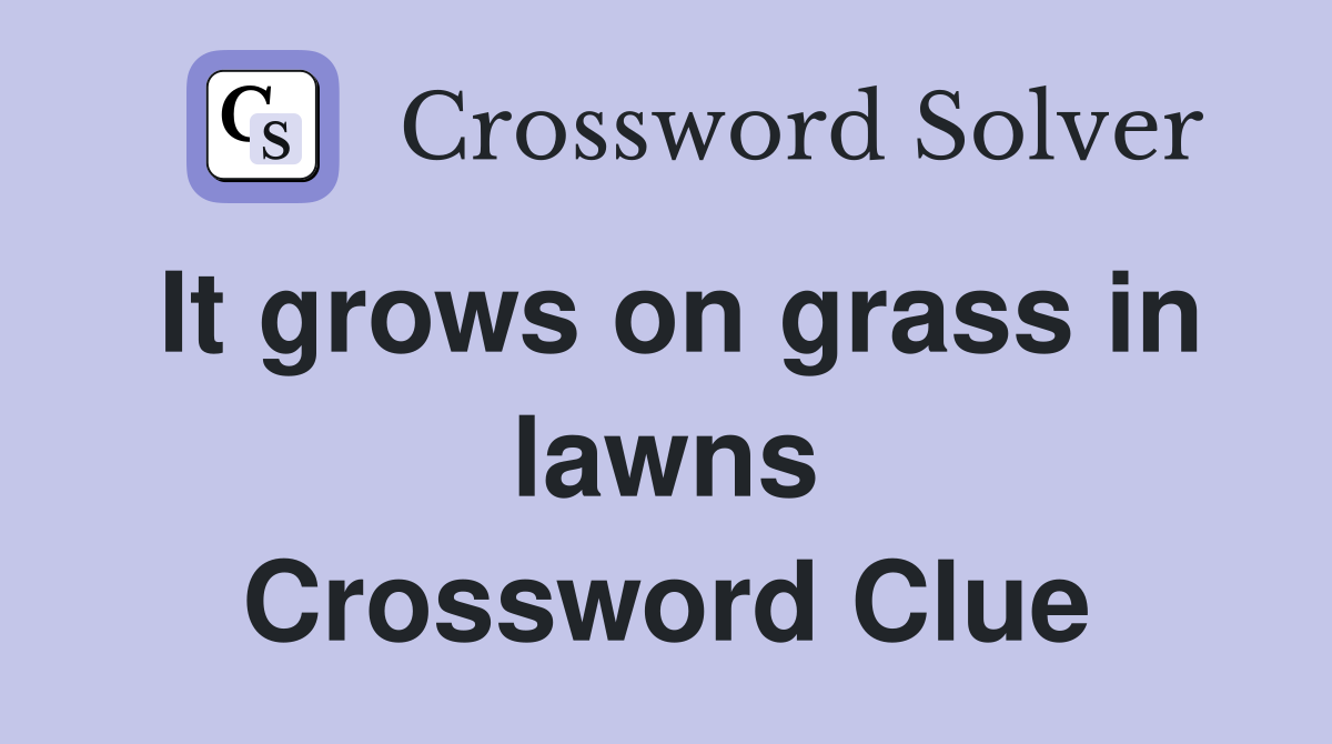 It grows on grass in lawns Crossword Clue