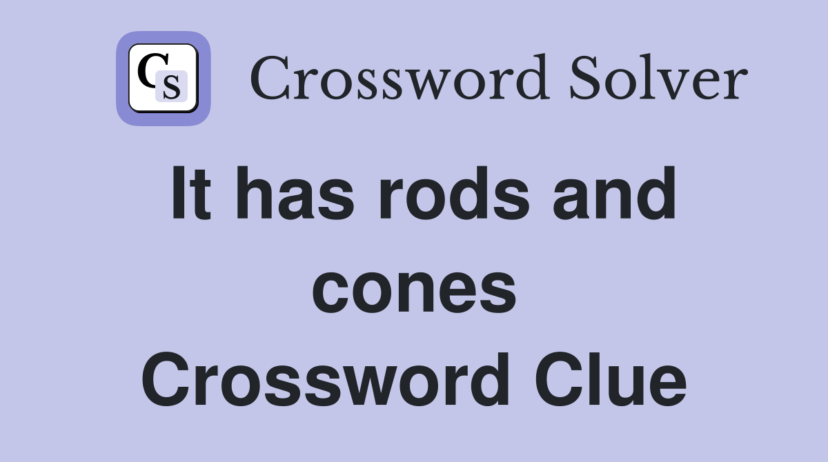It has rods and cones Crossword Clue