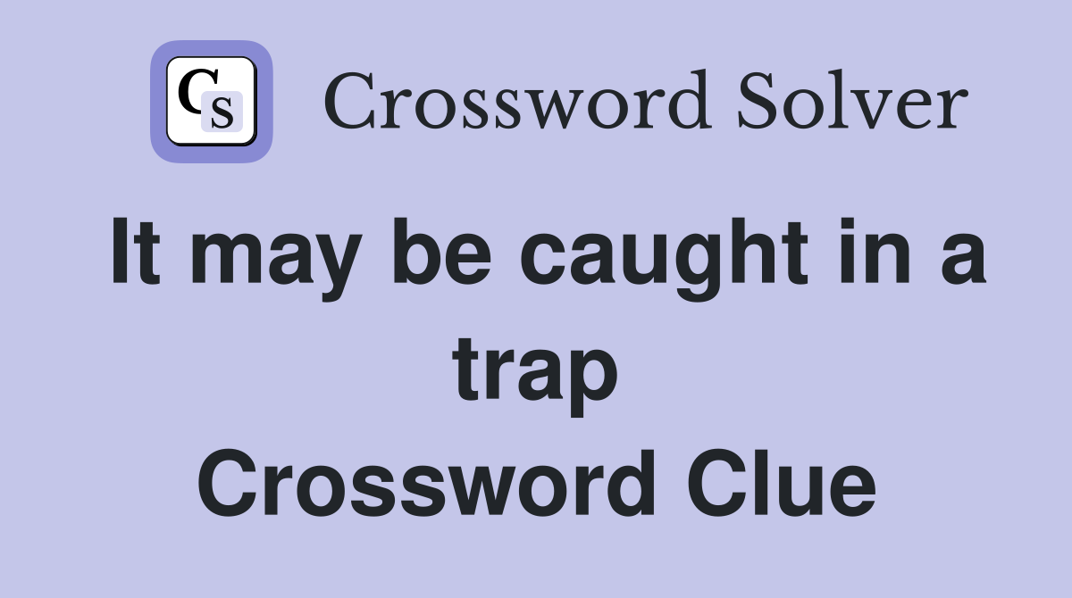 It may be caught in a trap Crossword Clue