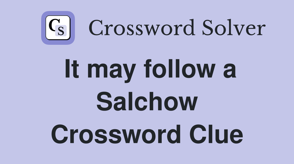 It may follow a Salchow Crossword Clue