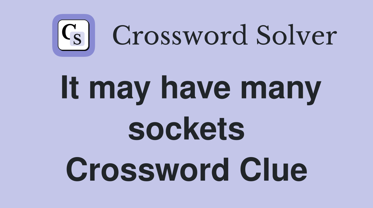 It may have many sockets Crossword Clue