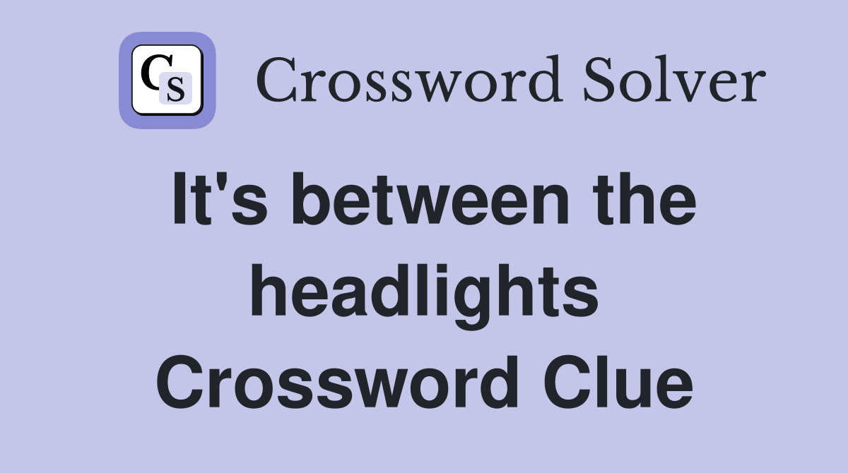 It's between the headlights Crossword Clue