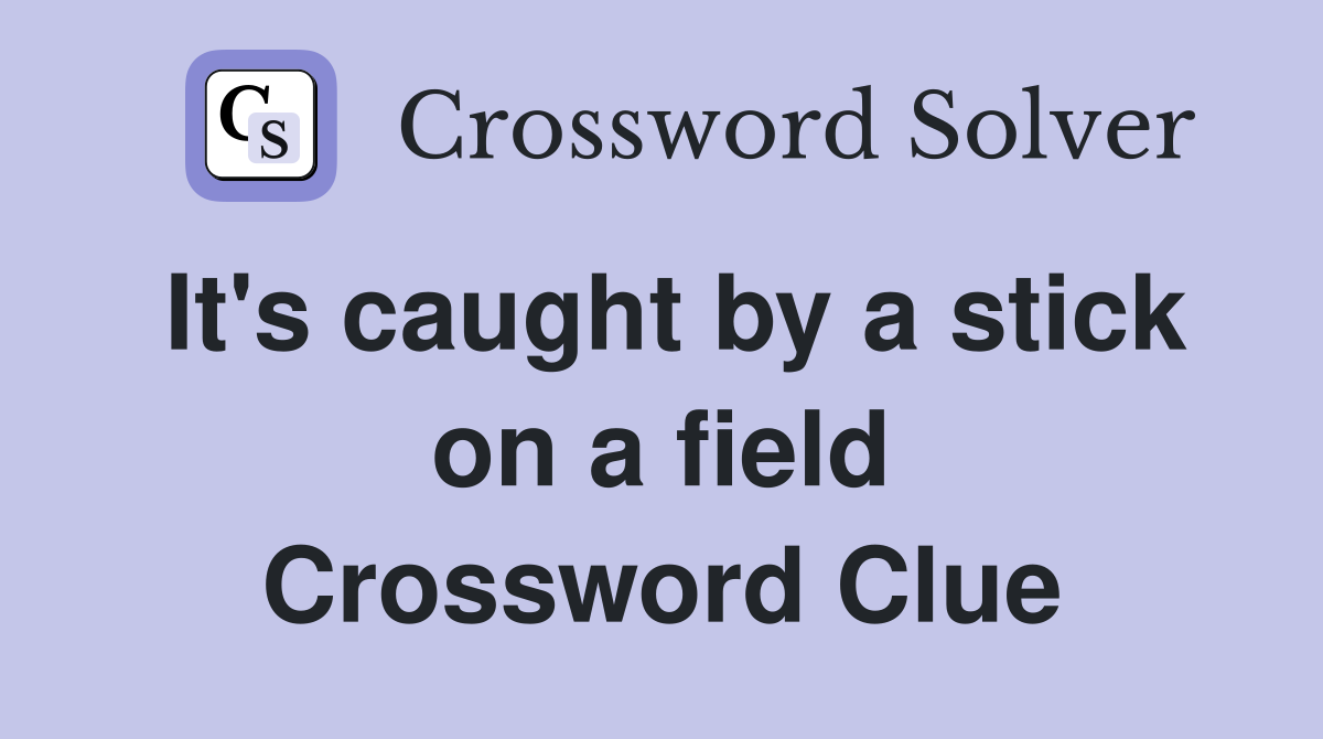 It's caught by a stick on a field Crossword Clue