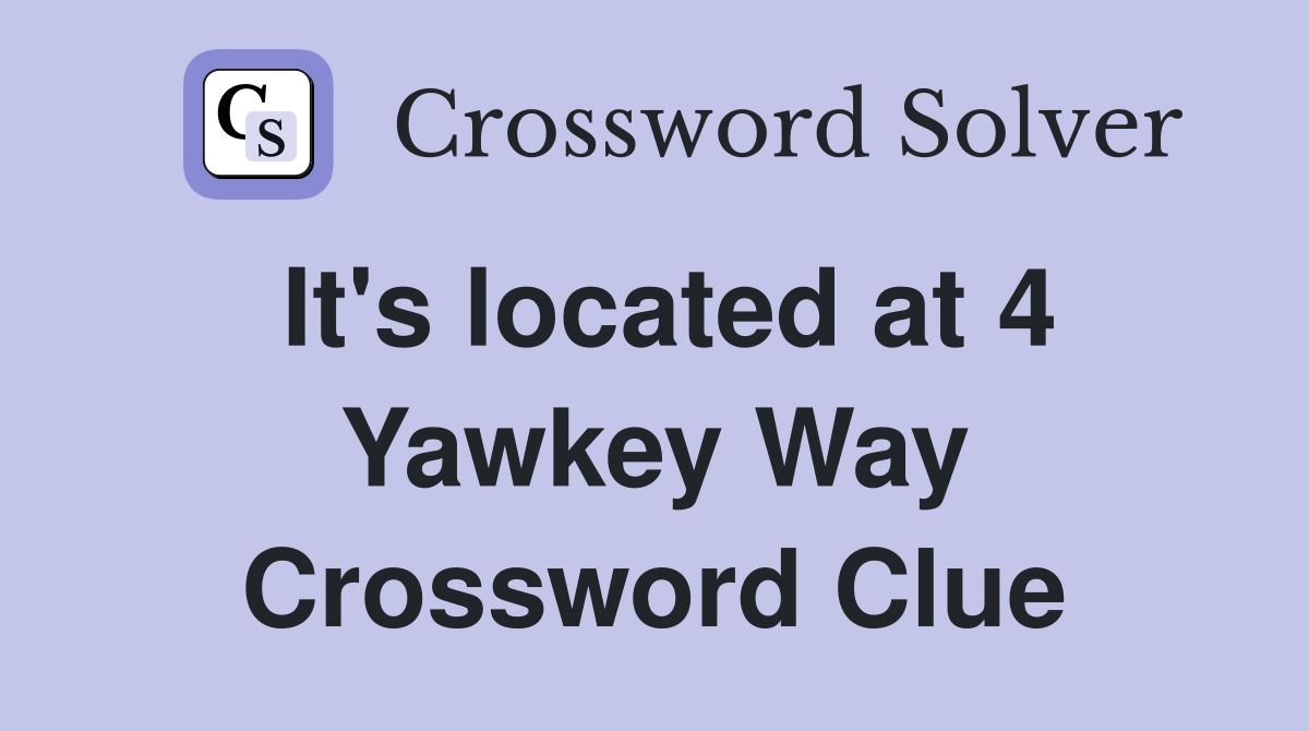 It's located at 4 Yawkey Way Crossword Clue