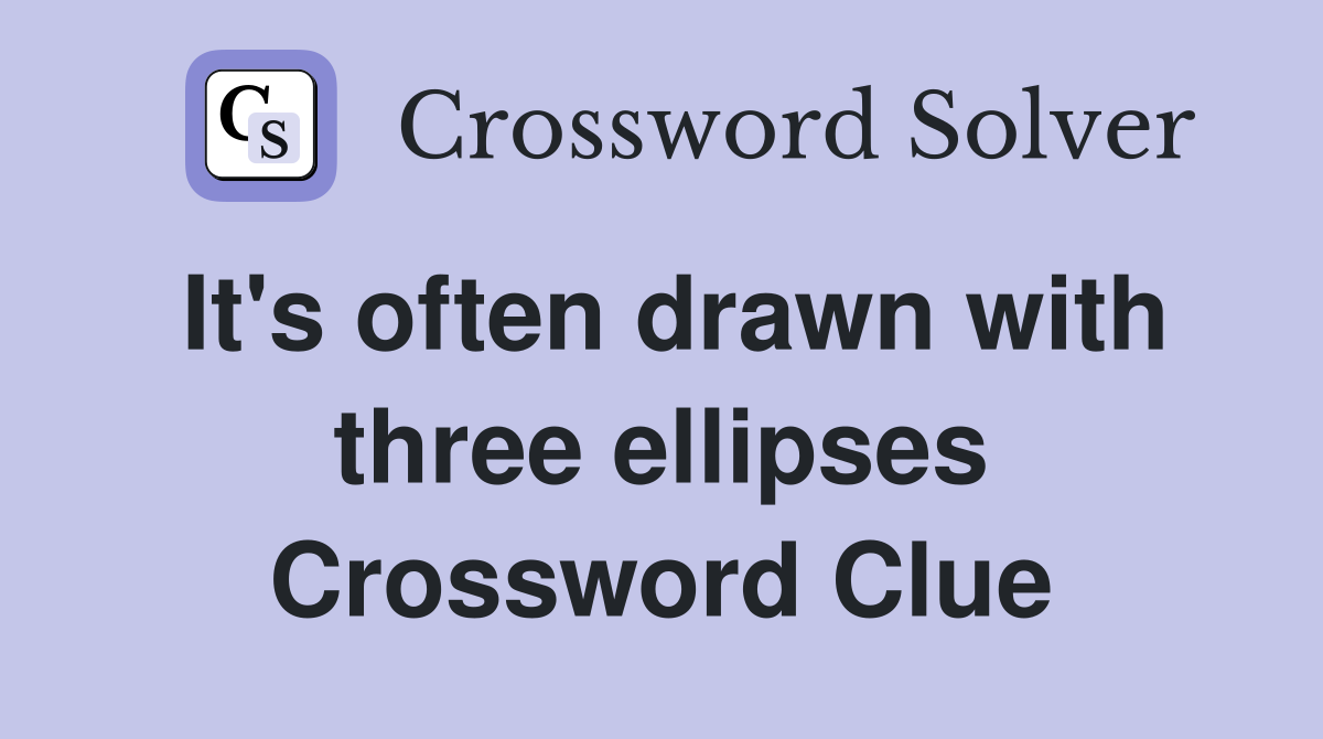 It's often drawn with three ellipses Crossword Clue