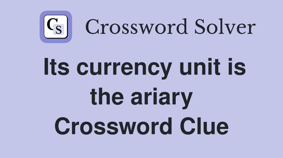 Its currency unit is the ariary Crossword Clue