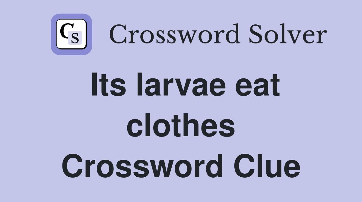 Its larvae eat clothes Crossword Clue