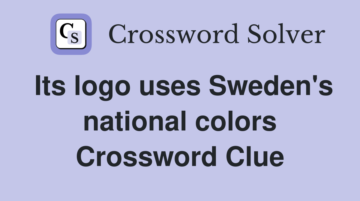Its logo uses Sweden's national colors Crossword Clue