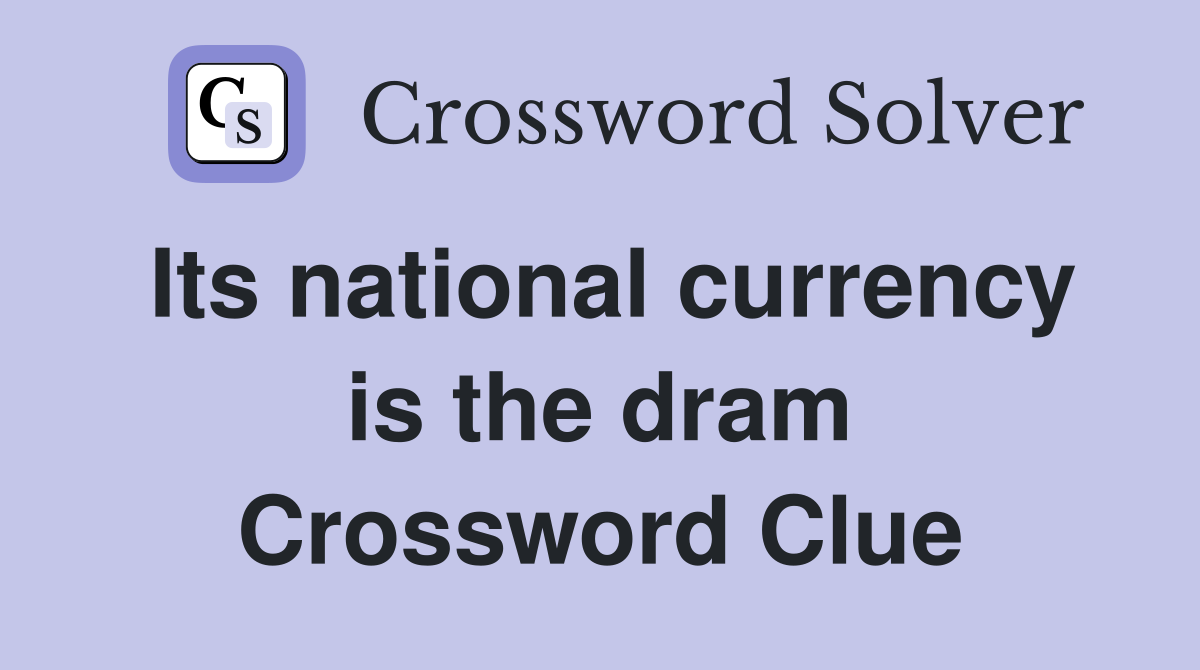 Its national currency is the dram Crossword Clue