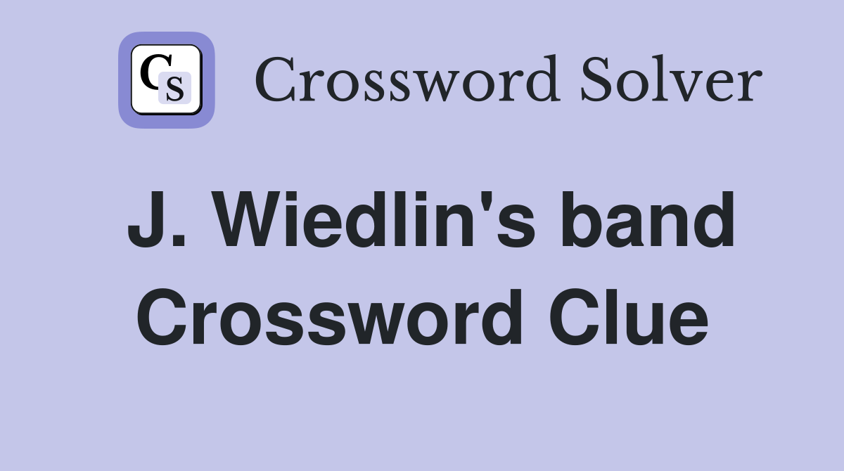 J. Wiedlin's band Crossword Clue