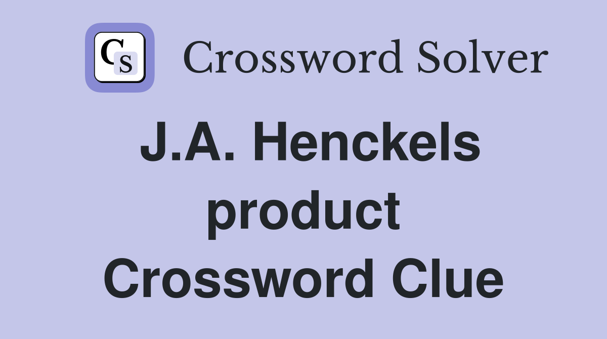 J.A. Henckels product Crossword Clue