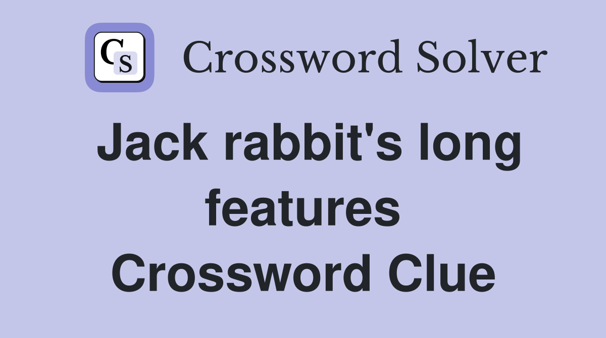Jack rabbit's long features Crossword Clue