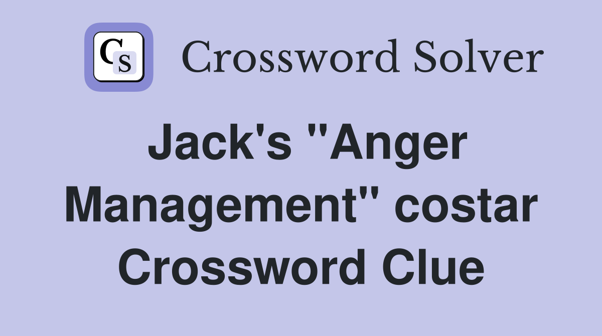 Jack's "Anger Management" costar Crossword Clue
