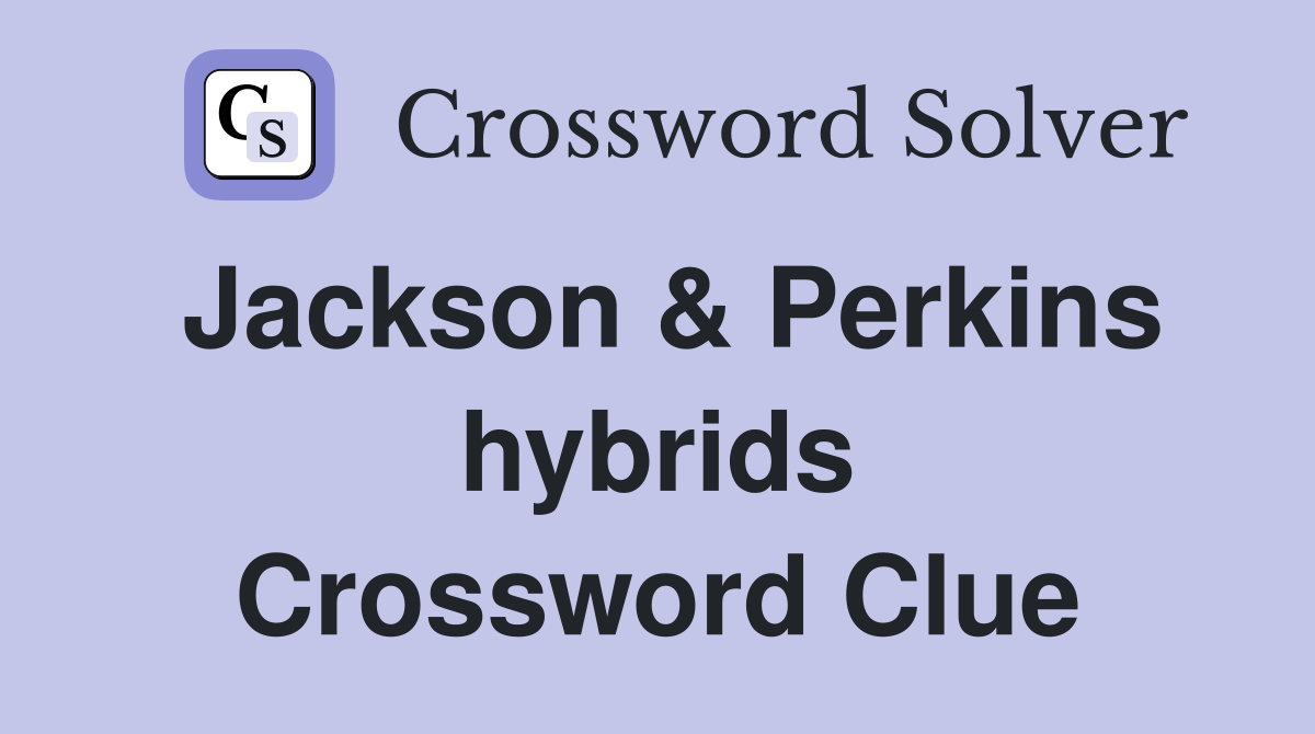 Jackson & Perkins hybrids Crossword Clue