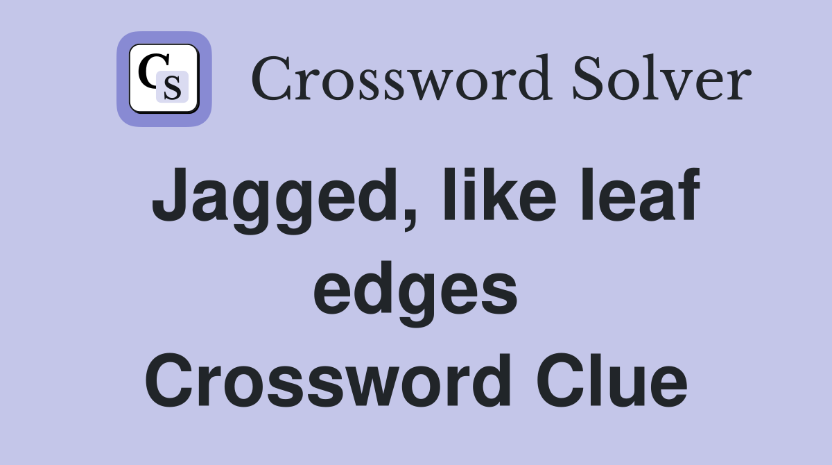 Jagged, like leaf edges Crossword Clue