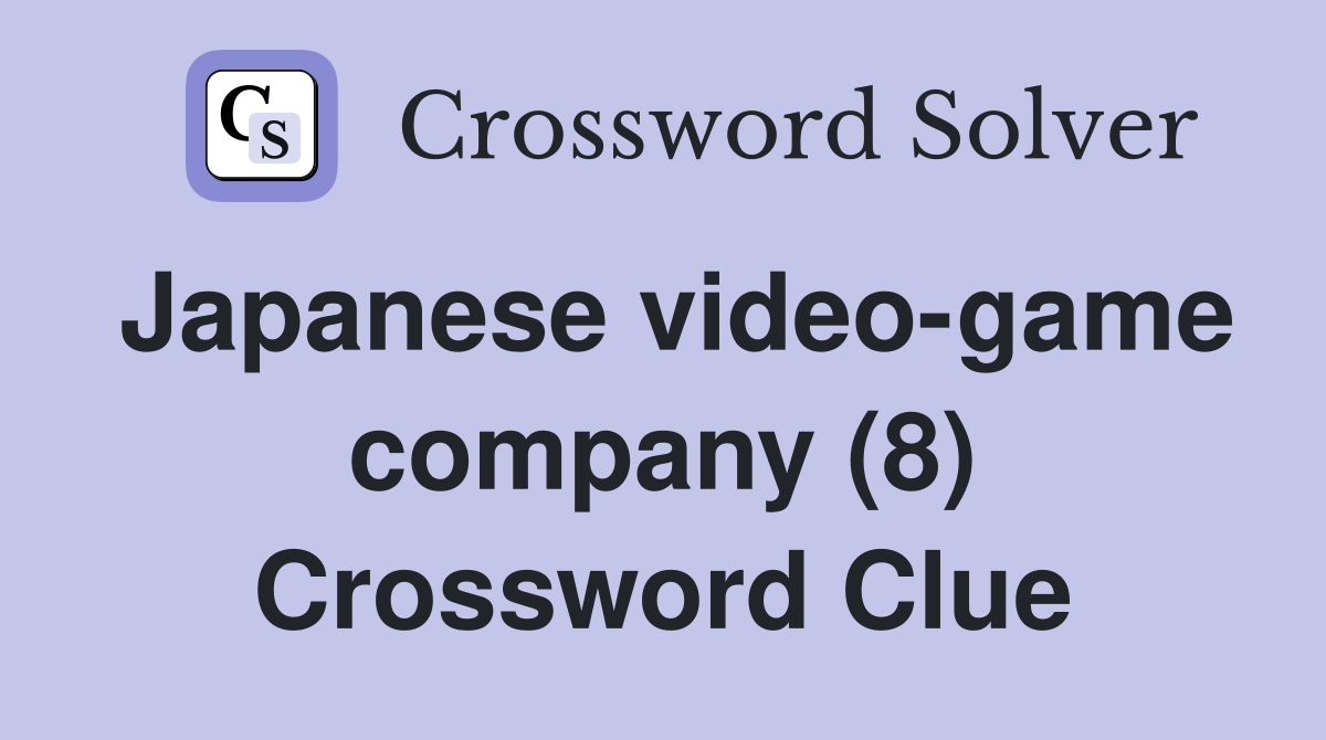 Japanese video-game company (8) Crossword Clue
