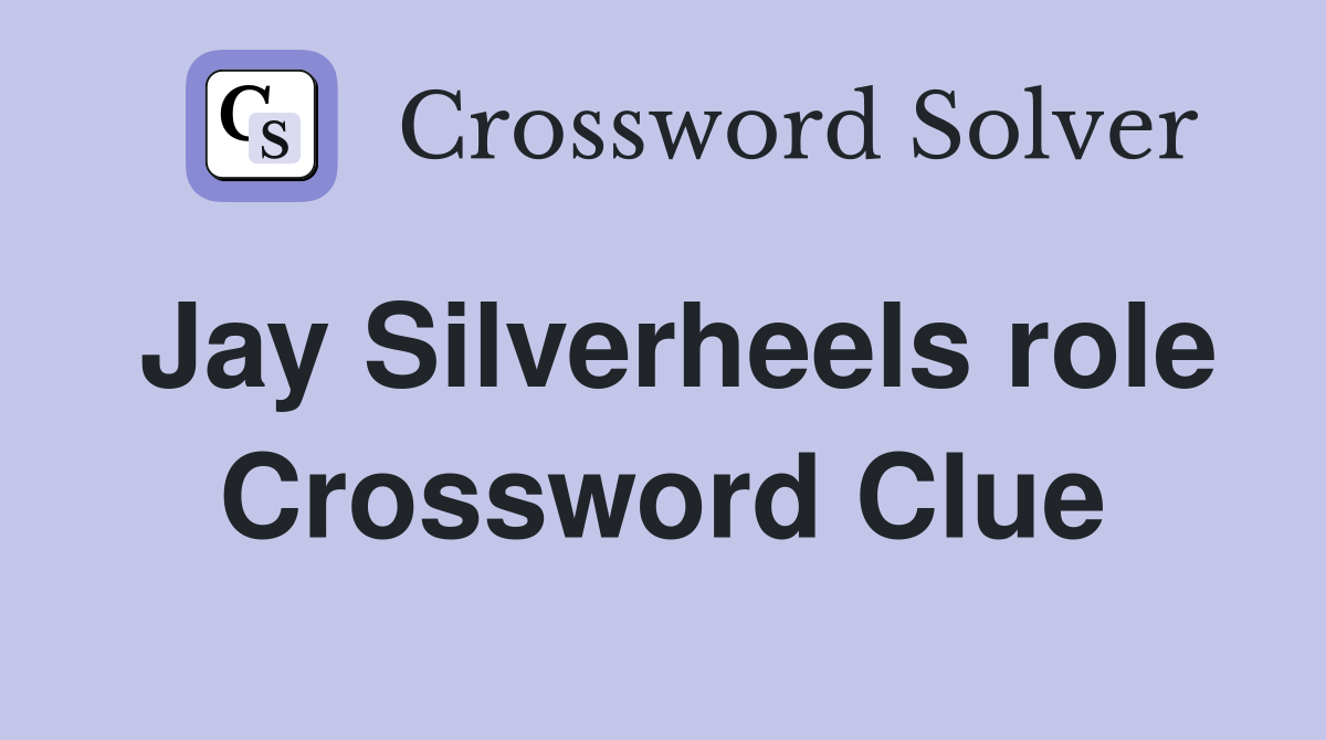 Jay Silverheels role Crossword Clue
