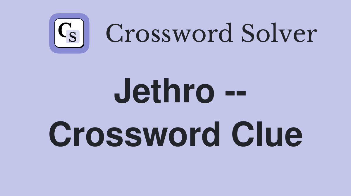 Jethro -- Crossword Clue