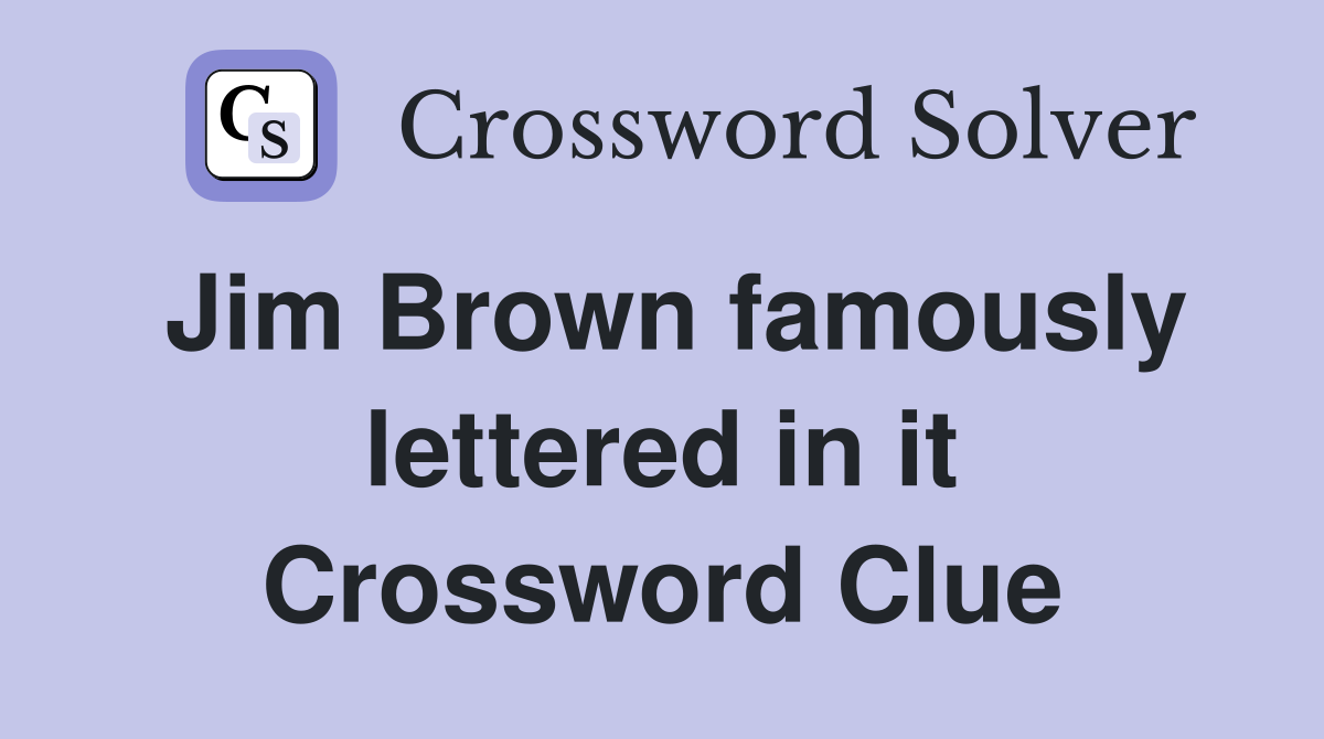 Jim Brown famously lettered in it Crossword Clue