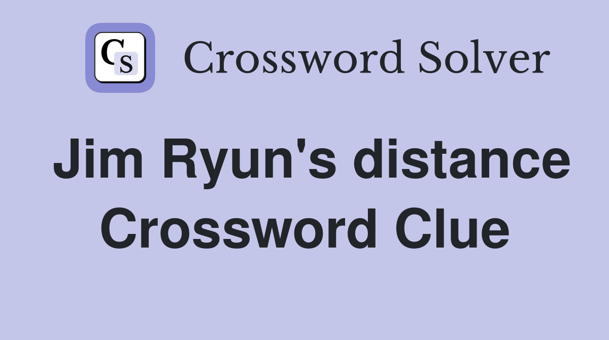 Jim Ryun's distance Crossword Clue