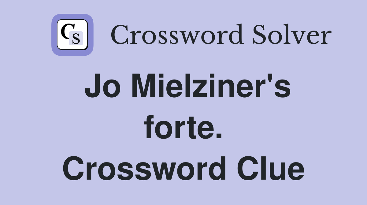 Jo Mielziner's forte. Crossword Clue