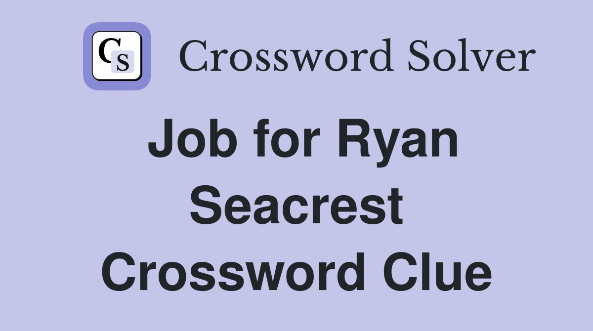 Job for Ryan Seacrest Crossword Clue