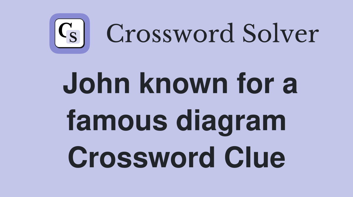 John known for a famous diagram Crossword Clue