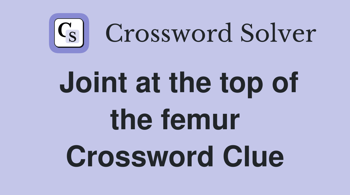 Joint at the top of the femur Crossword Clue