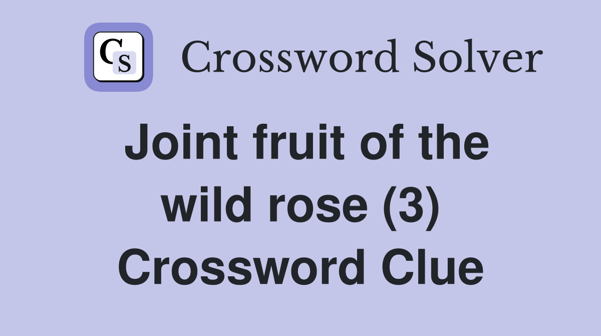 Joint fruit of the wild rose (3) Crossword Clue
