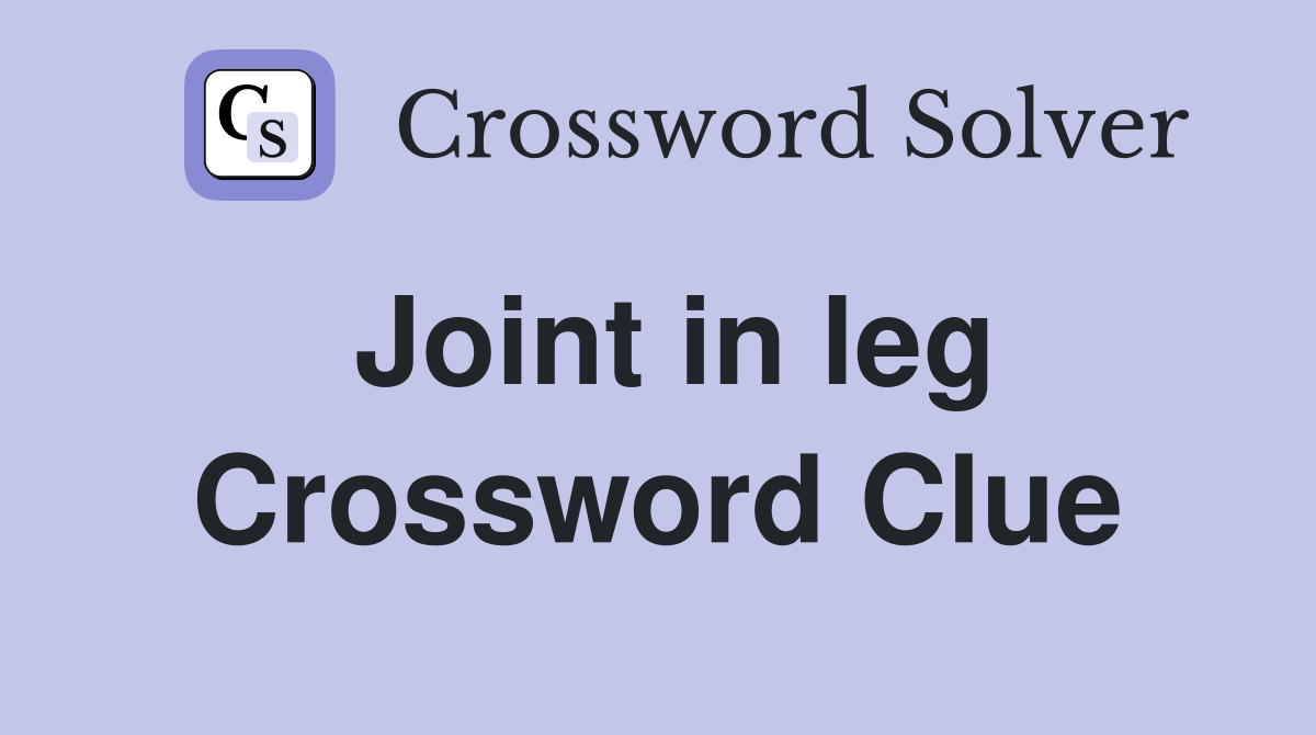 Joint in leg Crossword Clue
