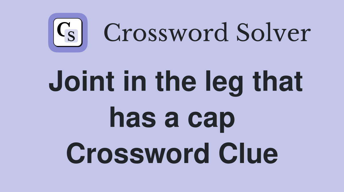 Joint in the leg that has a cap Crossword Clue