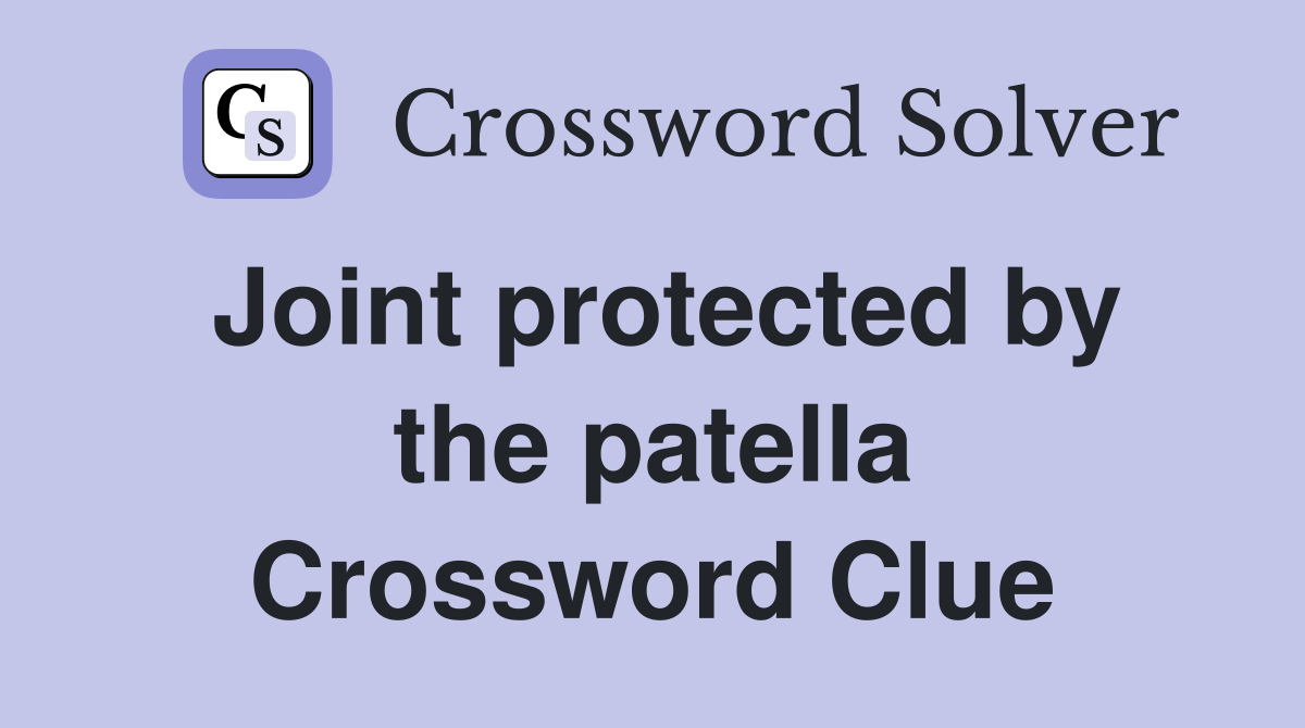 Joint protected by the patella Crossword Clue