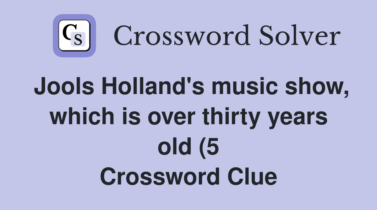 Jools Holland #39 s music show which is over thirty years old (5 Jools Holland #39 s music show which is over thirty years old (5