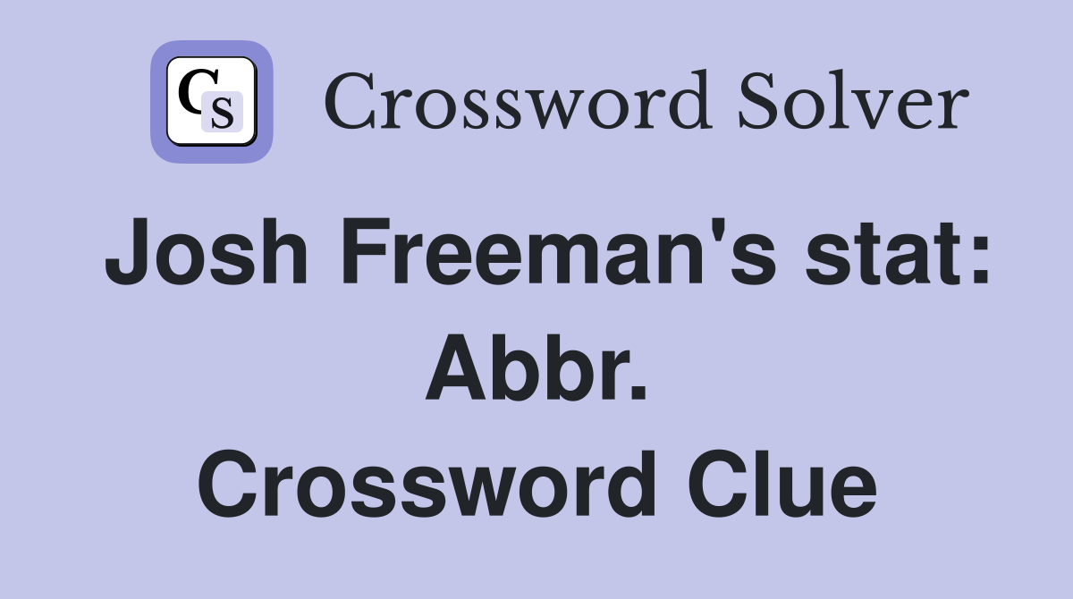 Josh Freeman's stat: Abbr. Crossword Clue