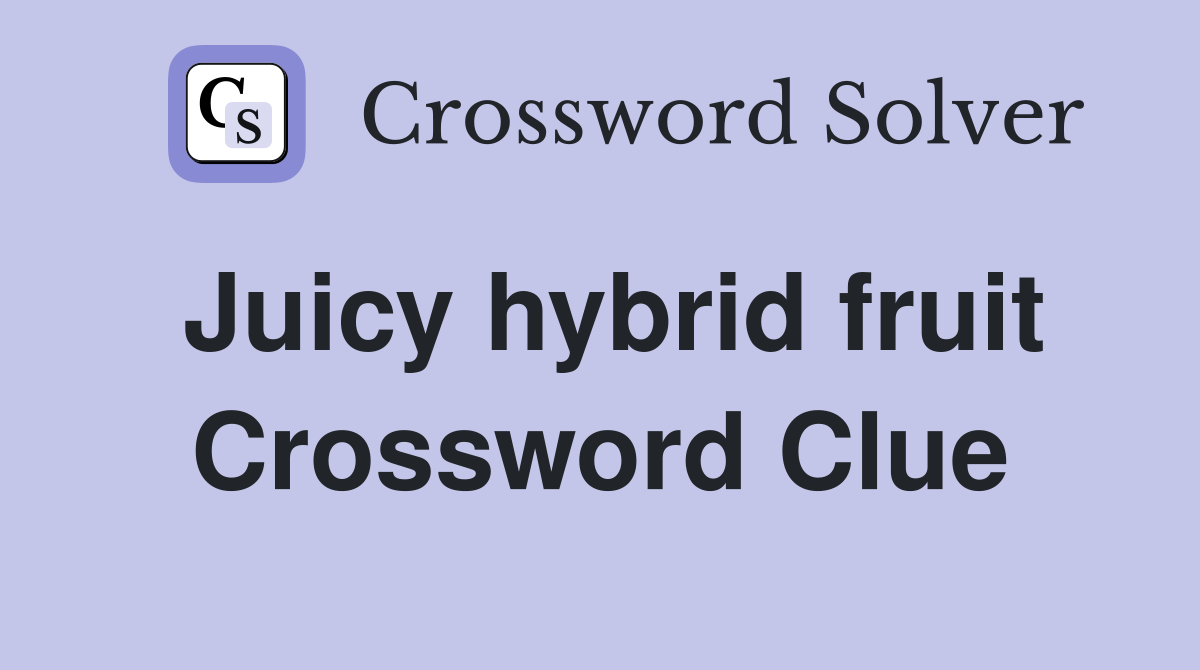 Juicy hybrid fruit Crossword Clue