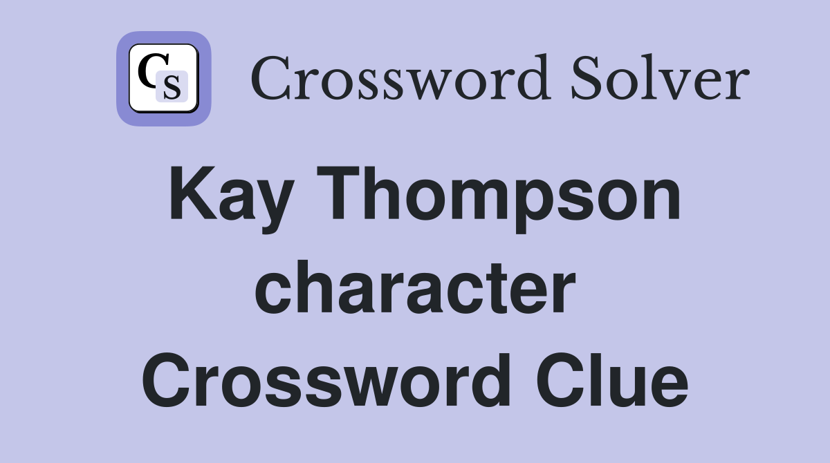 Kay Thompson character Crossword Clue