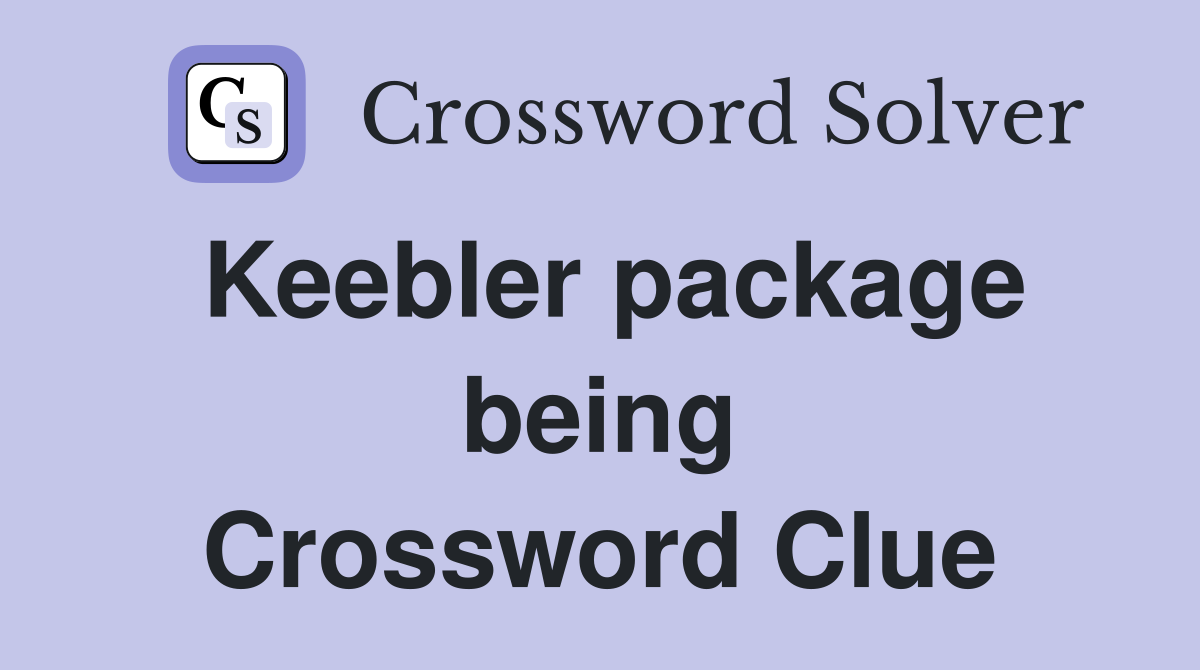 Keebler package being Crossword Clue