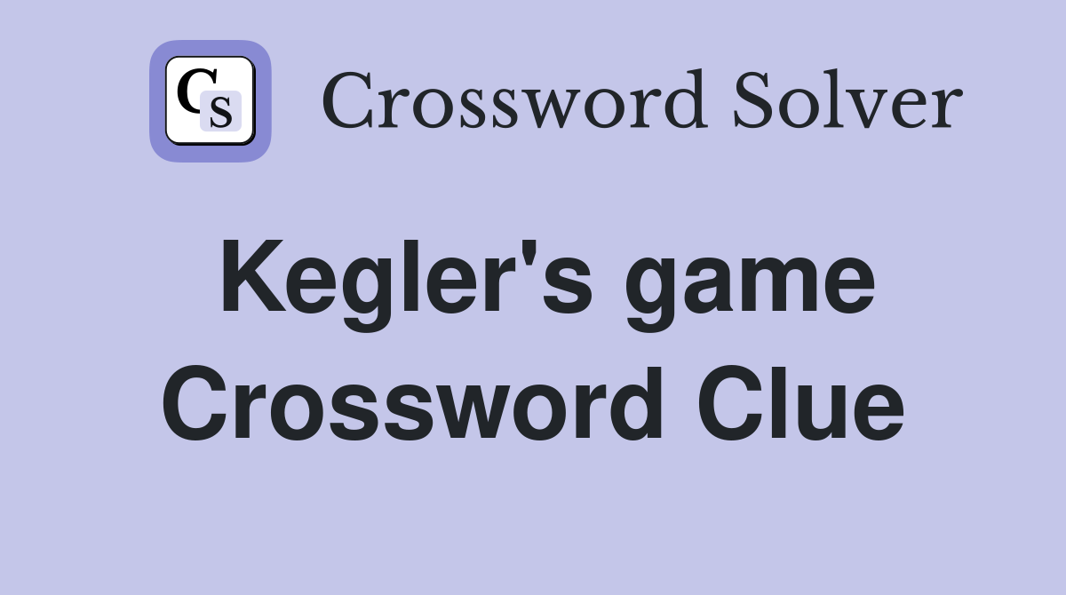 Kegler's game Crossword Clue