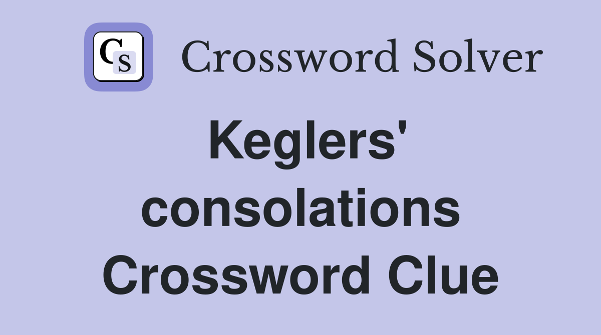 Keglers' consolations Crossword Clue