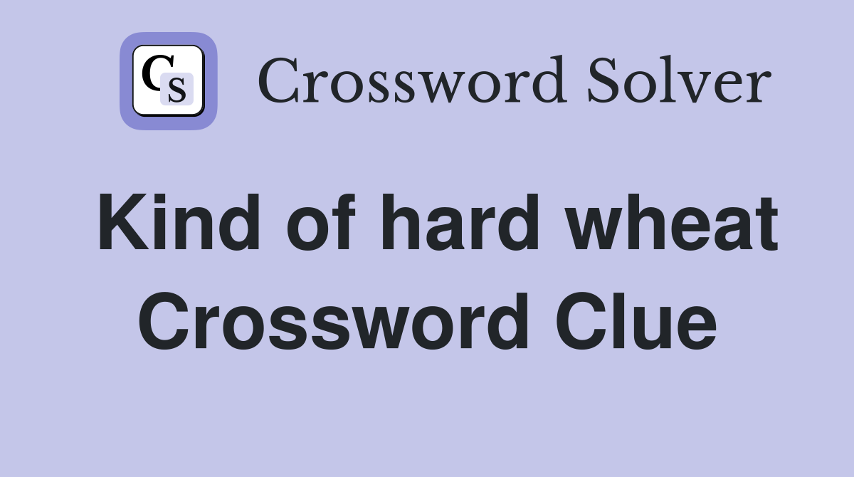 Kind of hard wheat Crossword Clue