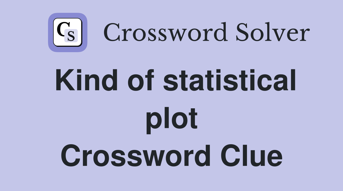 Kind of statistical plot Crossword Clue