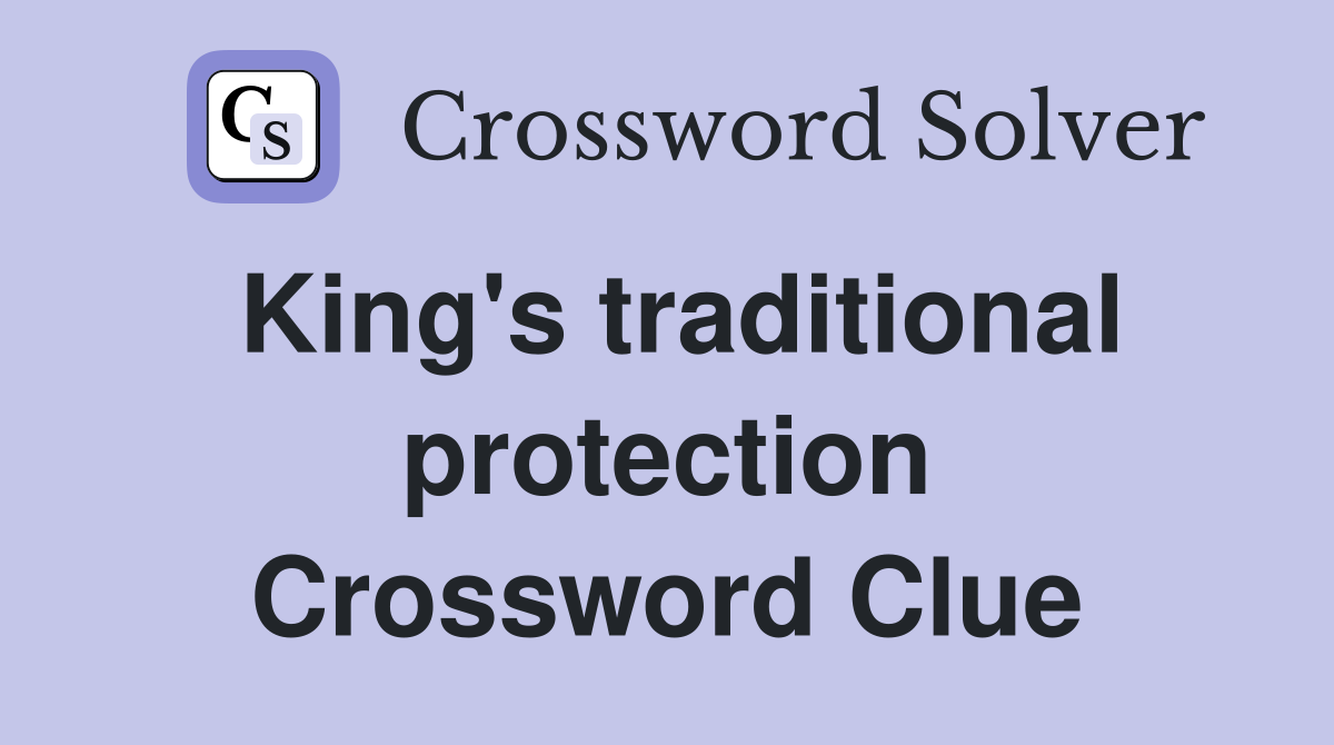 King's traditional protection Crossword Clue