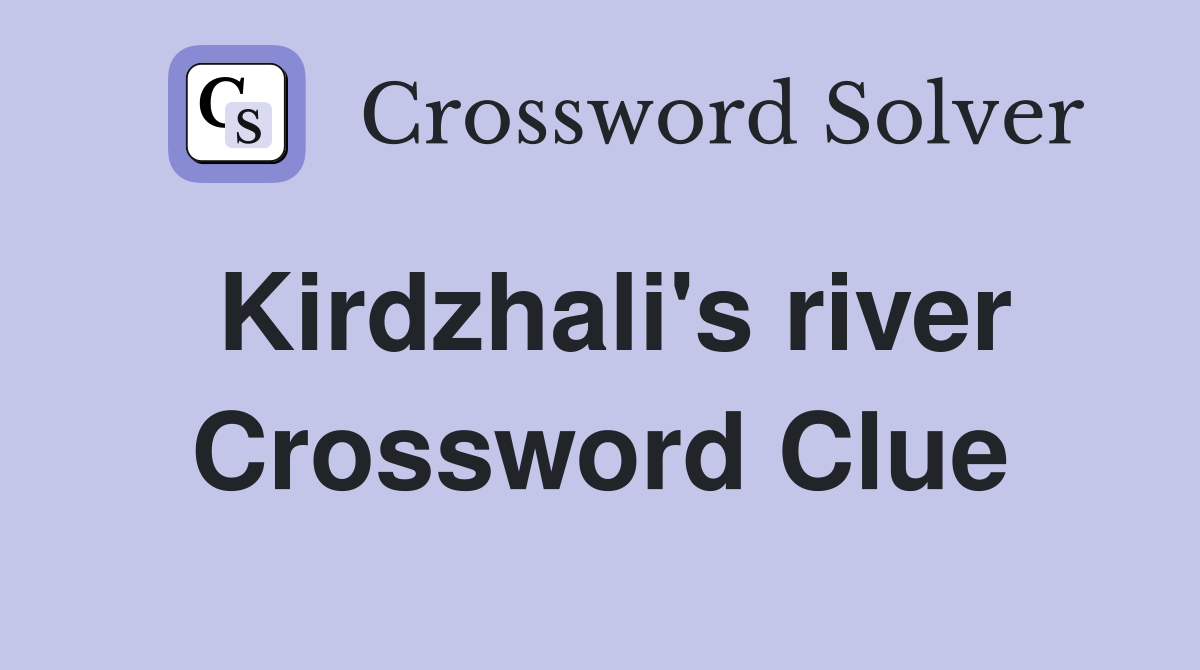 Kirdzhali's river Crossword Clue