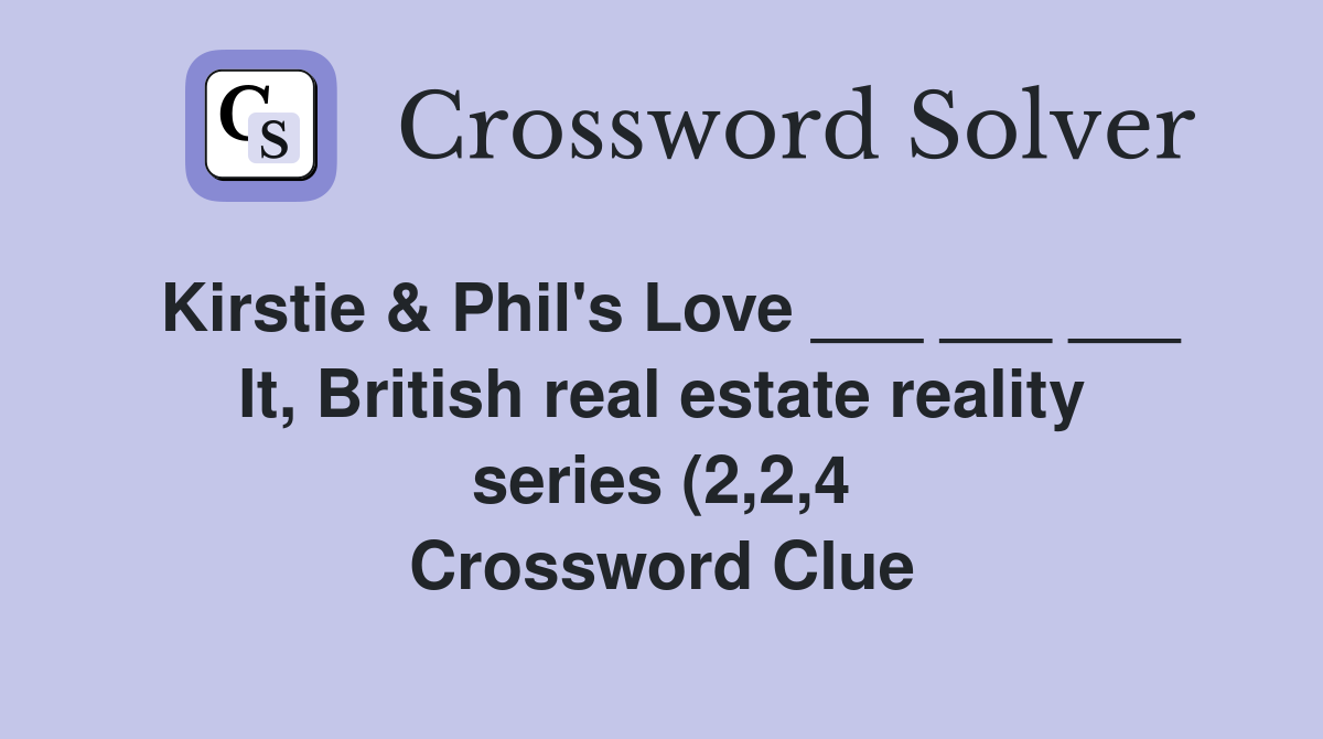 Kirstie Phil #39 s Love It British real estate reality Kirstie Phil #39 s Love It British real estate reality