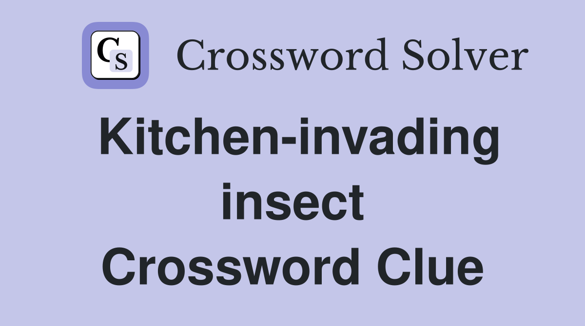 Kitchen-invading insect Crossword Clue