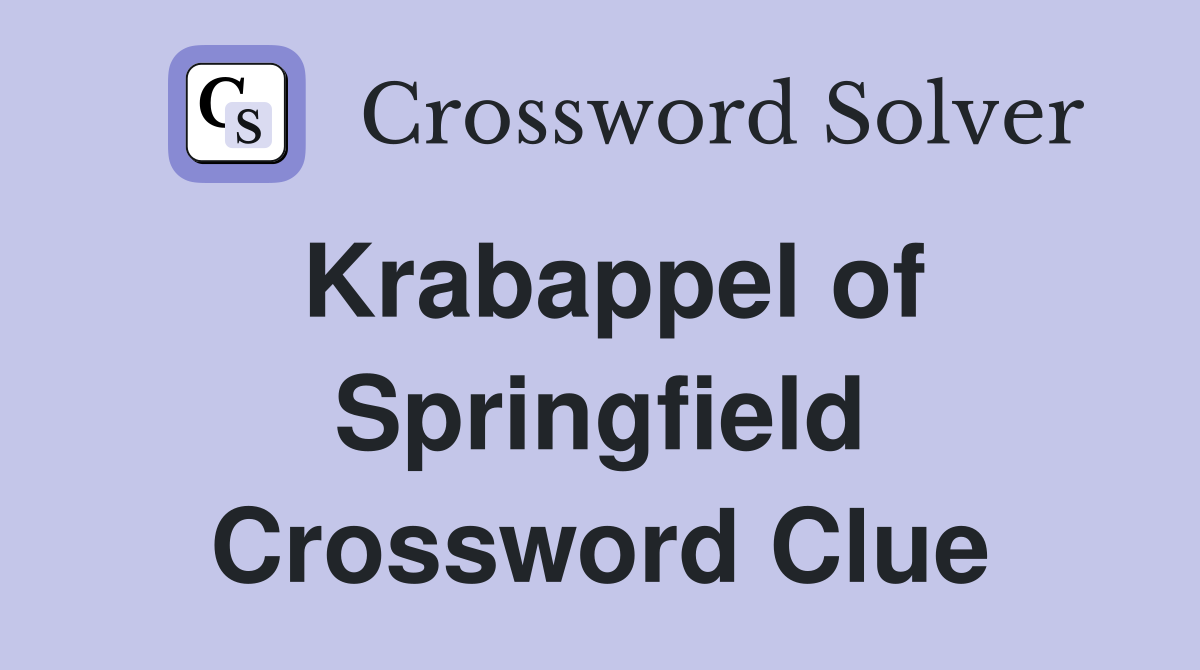 Krabappel of Springfield Crossword Clue