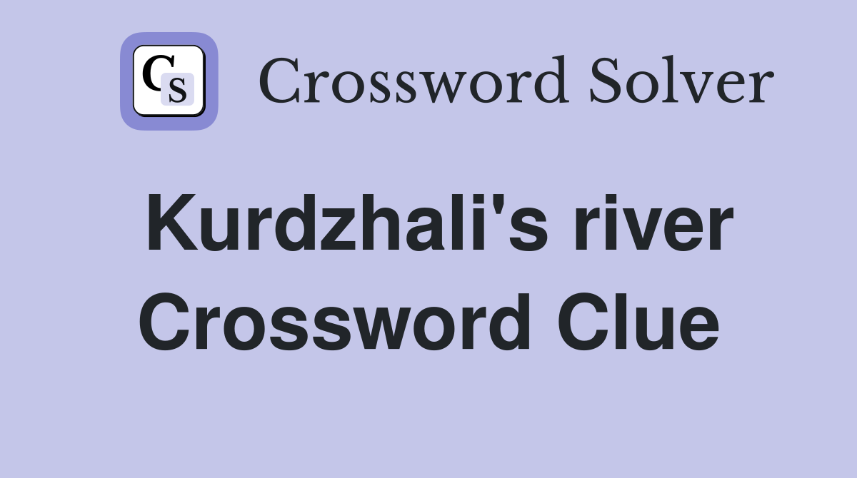 Kurdzhali's river Crossword Clue