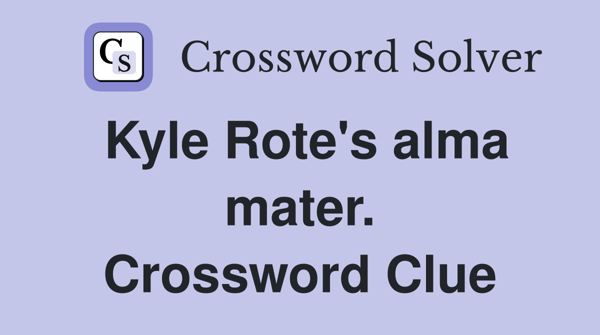 Kyle Rote's alma mater. Crossword Clue