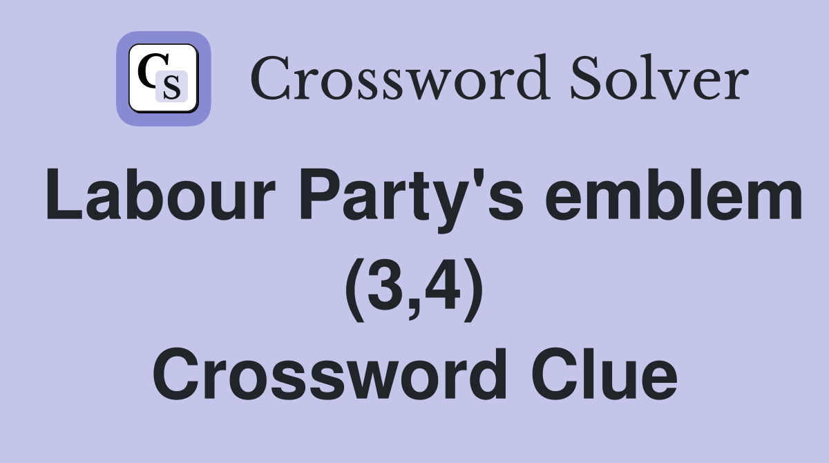 Labour Party's emblem (3,4) Crossword Clue